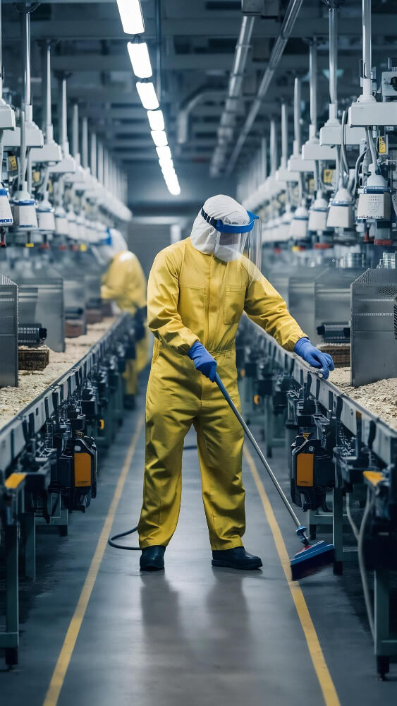 Factory Labour Camp Cleaning